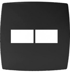 Placa para 2 Modulos Horizontais 4x4 Sem Suporte - (HOME PRETO GRAFITE)